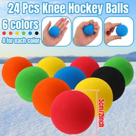 Noveread 72 Pcs Hockey Party Favors Include 24 Hockey Pencils with Erasers 24 Balls 24 Bags Stick Pencils Foam Balls Gifts for Birthday Party Prize