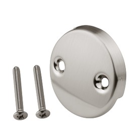 Aolemi Two Hole Bathtub Overflow Faceplate Replacement with Screw Brushed Nickel