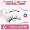 Pestañas Postizas Magneticas,2 Pares Superior e Inferior de Pestañas Magnéticas