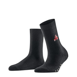FALKE Women's Socks, Black (Black 3000) - X-Mas Santa
