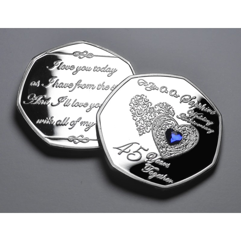 The Commemorative Coin Company On Our 45th SAPPHIRE WEDDING ANNIVERSARY
