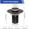 Universal Bathroom Sink Drain Strainer Hair Catcher Upgraded with Removable