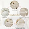KaviKon Sectional Couch Covers 2-Piece for L Shape Sofa Cream