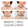 12PCS Girl Choker Necklace Bundle - Henna Tattoo Stretch Elastic