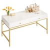 SUPERJARE Vanity Desk with Drawers, 47 inch Computer Desk, Modern