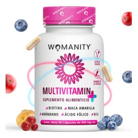 Multivitamínico Mujer 90 Cápsulas Vitaminas Mujeres Womanity