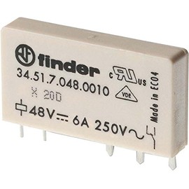 Finder Relay, Spdt, 250Vac, 6A - 34.51.7.060.0010