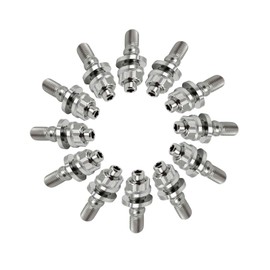 RISON-Titanium M8/M10 Titanium Exhaust Manifold Stud Kit Burnt Blue/Original/Red GR5 Titanium Bolt Kit 12 PCS/Set (M10x1.25x54mm, Original)