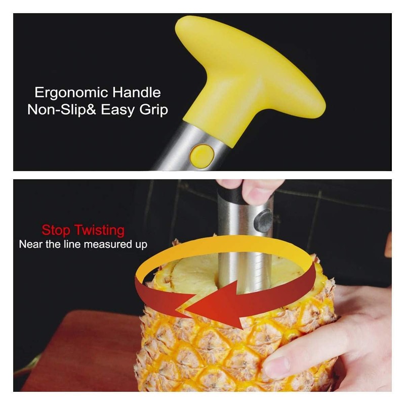 Pineapple Cutter and Corer, Pineapple Corer and Slicer Tool,[Reinforced sharp