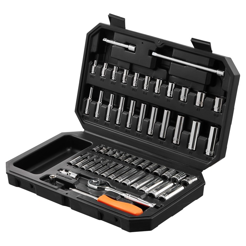 VEVOR Socket Set, 1/4 Inch Drive Socket and Ratchet Set,
