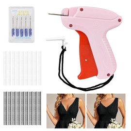 Stitchy Quick Clothing Fixer Micro Stitch Gun for Clothes Instant Stitch Tool Tagging Gun for Clothing Sewing Machine Mini Stitching Guns with 1000 Fasteners & 5 Needles(Pink)