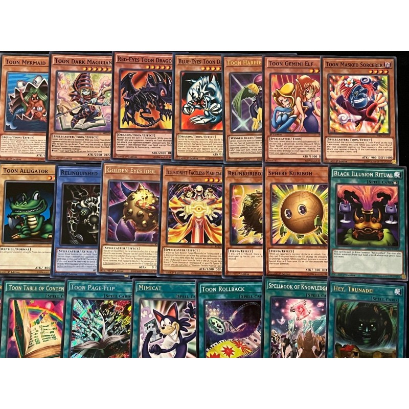 YUGIOH TOON WORLD DECK- MAXIMILLION PEGASUS- SHADOW- BOOKMARK- MIMICAT- ROLLBACK