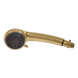 Gold Handheld Shower Head with Shut Off Flow Control Switch
