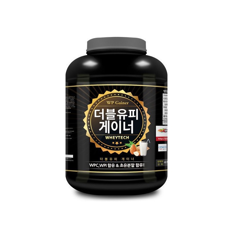 1+1 WP게이너 단백질 헬스보충제 4kg/보충제2통+아미노증정 1+1 WP Gainer Protein Health
