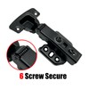 JinBoCheng 4 Pack Soft Close Cabinet Hinges，Black Hinges 100 Degree