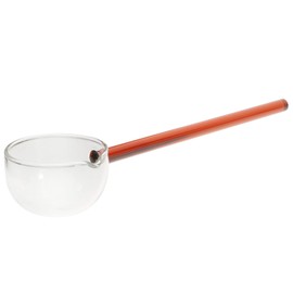 KICHOUSE Glass Spoon Scoop Soup Spoons Tea Spoons Glass Serving Spoon Punch Ladle Milk Spoon Coffee Christmas