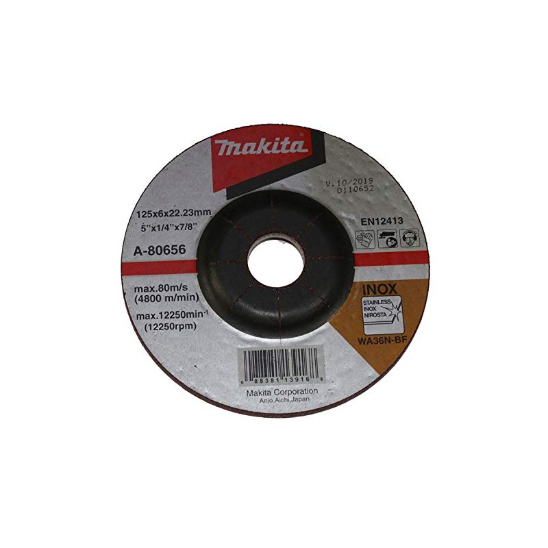 Makita A-80656 Roughing Disc 125 x 6 x 22.23 mm