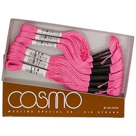 Cosmo No. 25 Embroidery Thread, 26.2 ft (8 m) Bundles, 1 Box Containing 6 Bundles