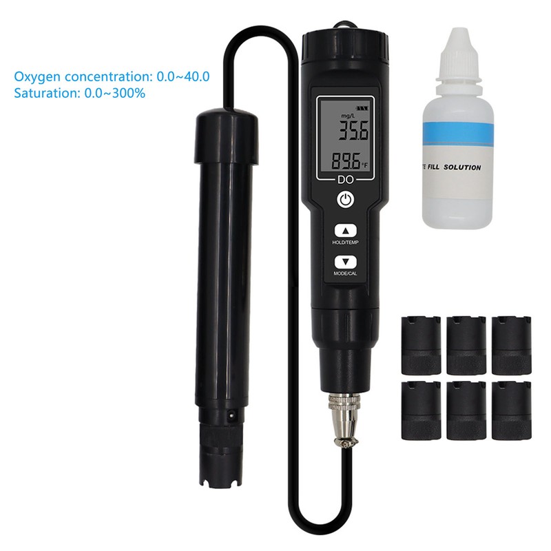 Dissolved Oxygen Meter Detachable Probe Digital Screen Display Dissolved Oxygen