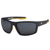 Caterpillar Men's Motor Polarized Sunglasses Rectangular, Rubberized Matte Black, 62