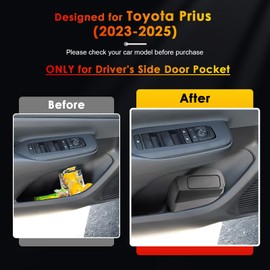 for 2024 Toyota Prius Trash Can for 2023-2025 Toyota Prius/Prius Prime Small Car Trash Bin Prius Left Side Front Door Mini Trash Garbage Bin w/Lid for Toyota Prius Accessories (Prius Left Side)