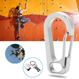 mosquetón Titanio, Ligero y Duradero mosquetón Compacto 4x3x1cm for Senderismo Camping Escalada al Aire