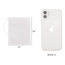 200 Pcs Disposable Tea Bags for Loose Leaf Tea, 3.2 x 4 Inch Drawstring Seal Empty Tea Bags Non-woven Tea Filter Bags