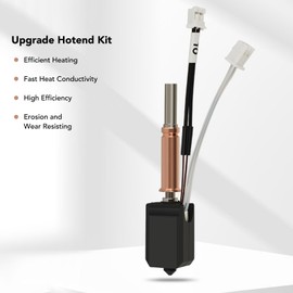 Hotend Kit for Kobra 3 3D Printer, Ceramic Heating Block Kit with 0.4MM Hardened Steel Nozzle, Fast Speed Integrated Aluminum Heatsink Hot End Replacement, 3D Printer Part