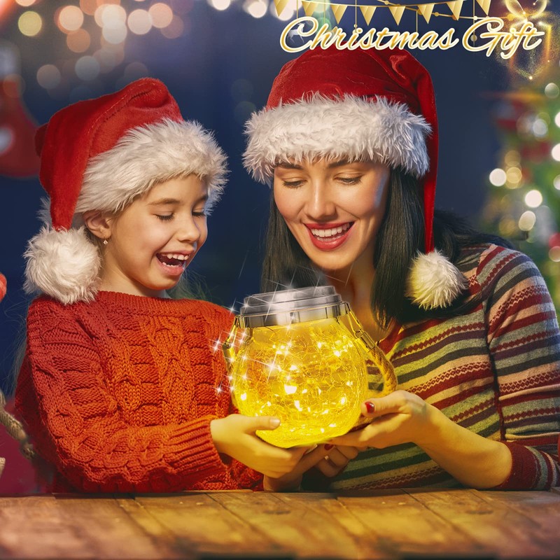 ROSHWEY Solar Lantern, 2 Pack Outdoor Lanterns with 30 LED