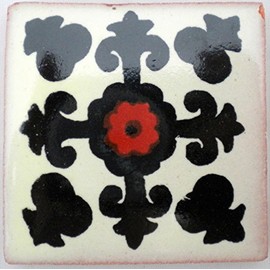 Ceramic Mexican Tile – 5cm- Handmade and Ethically Traded by Tumia LAC – Individual Tile