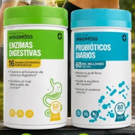 Probióticos 10 Cepas 16 Enzimas Digestivas 120 Cápsulas Sin Sabor