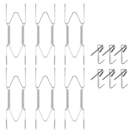 6 Pieces Invisible Heavy Duty Plate Holder, Stainless Steel Plate Hangers for The Wall, Plate Hangers for Display with Wall Hooks, Suitable for 6-8 inch Decorative Plattes and Arts(Silver)