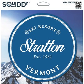 Squiddy Stratton Vermont - Vinyl Sticker Decal for Phone, Laptop, Water Bottle (2.5" Tall)