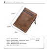 Genuine Leather Men Wallet, RFID Blocking Antimagnetic Credit Card Holder,