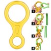 35KN Figure 8 Word Rope Descender Rappel Ring Rock Climbing