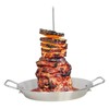 Vertical Skewer Screw Grill Pan Stainless Steel Removable Brazilian Vertical