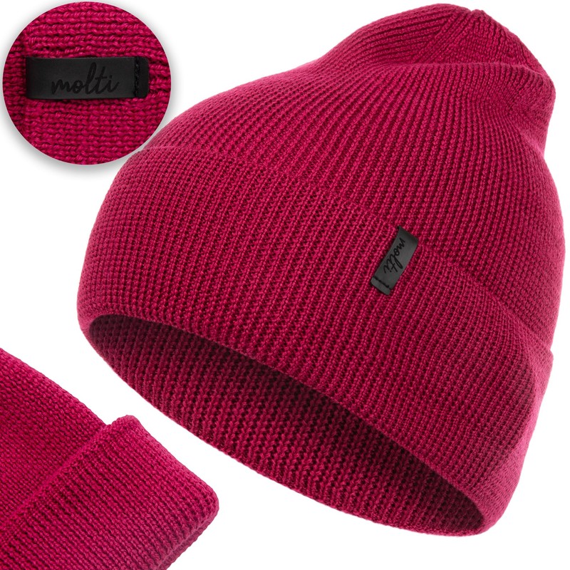 Molti Women's Warm Hat, 100% Wool Slouch Knitted Autumn/Winter Beanie