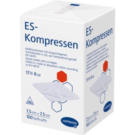 ES KOMPRESSEN ES-KOMPRESSEN unsteril 7,5x7,5 cm 8fach 100 St