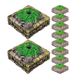 HOODANCOS 10pcs Miniature Trees and Model Trees Base Bushes Diorama Trees Base Train Scenery Fake Trees Base Railways Trees Base for DIY Micro Landscape Sand Table