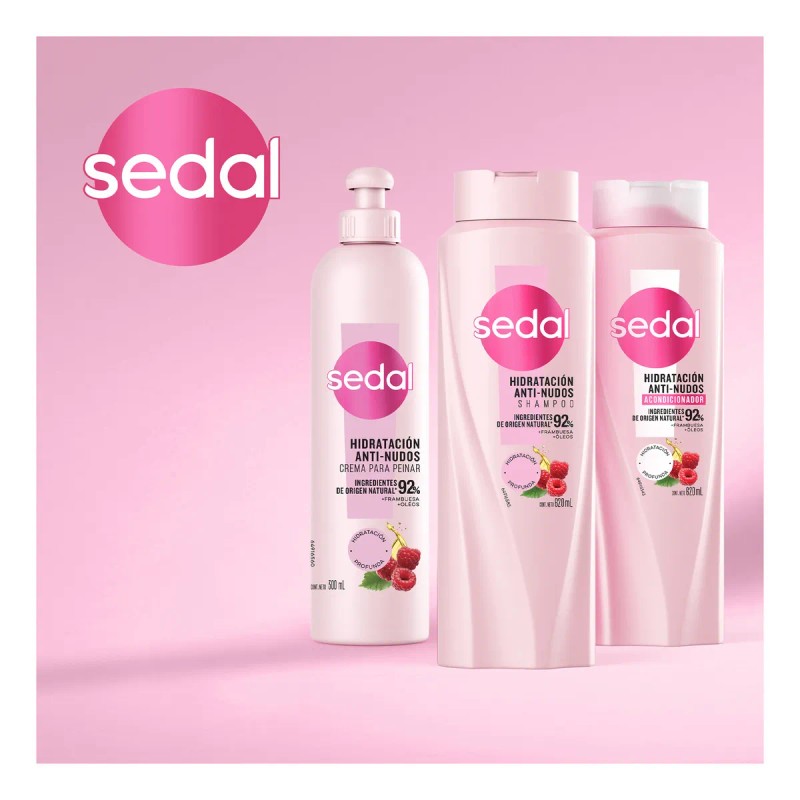 Sedal Recarga Natural Hidratacin Anti-Nudos 620mL shampoo para cabello maltratado
