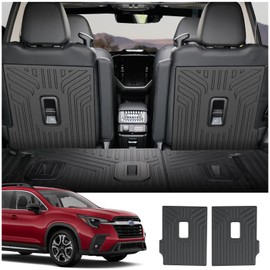 JOULARISE Kick Mats Backrest Mats for 2019-2025 Subaru Ascent 7-Passenger Captain Chairs Accessories, All-Weather TPE Interior Seat Back Covers Protector(2nd Kick Mats 7 Seat)