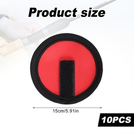 BOXOB 10pcs Fishing Rod Hook Lure Covers, Easily See Bait Storage Protector Shield Wraps Gloves Sleeves Supplies Accessories for Protecting Fishermen Ensuring Safety