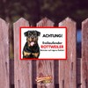 Rottweiler Freilaufender Hund Dog Sign Saying Door Sign Dog Sign