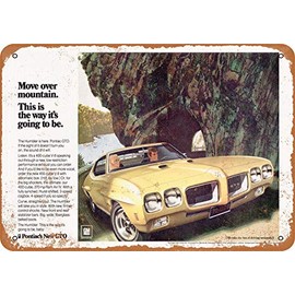 RetroRust 10 x 14 METAL SIGN - 1970 Pontiac GTO 2 - Vintage Rusty Look