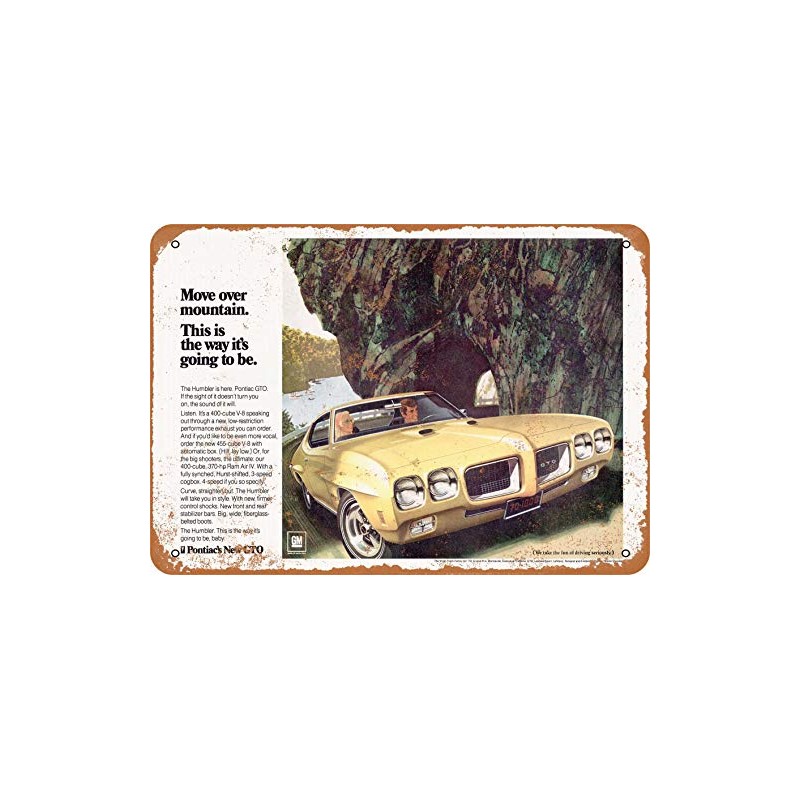RetroRust 10 x 14 METAL SIGN - 1970 Pontiac GTO