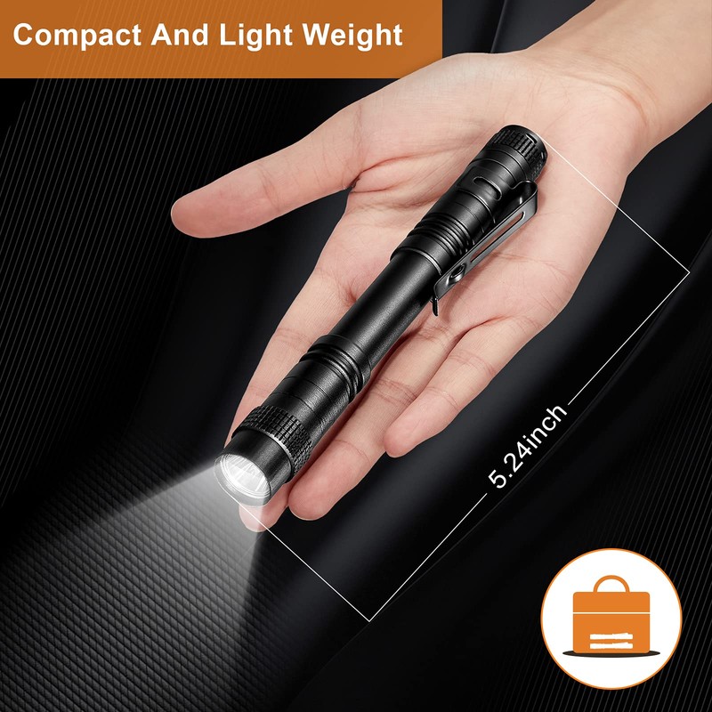 Honoson 6 Pieces LED Pen Light Flashlight Small Mini Flashlight