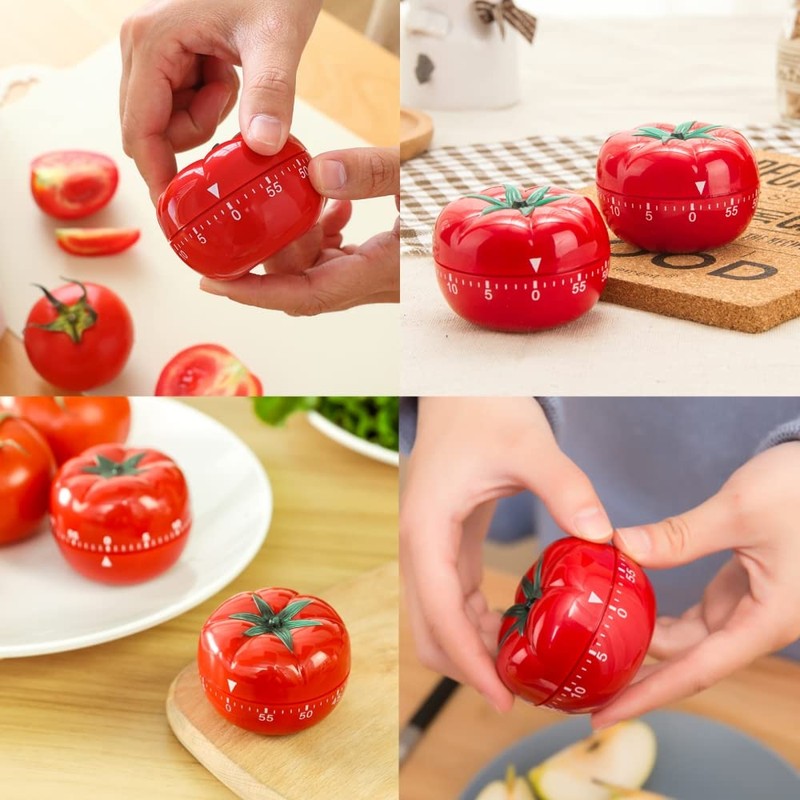 CAASFOOY 2 Pcs Kitchen Timer Mechanical Pomodoro Counter Toy Count