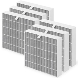 Harebery 6 Pack 5400 Series ComboFilter Replacement, Compatible with BLUEAIR 5440i, 5410i Purifiers, H13 True HEPA +Activated Carbon 2-in-1 Filter