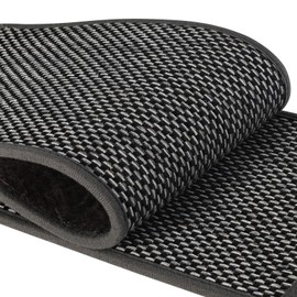 FlowaFoli Stair Treads for Wooden Steps Indoor,8" X 30" (15 in Pack) Carpet Stair Treads for Wood Stairs, Machine Washable Stair Runners for Kids Elders and Pets,Black & Snow Spots