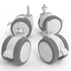 JOY worker Lockable Stem Caster Wheels Set of 4, Metric
